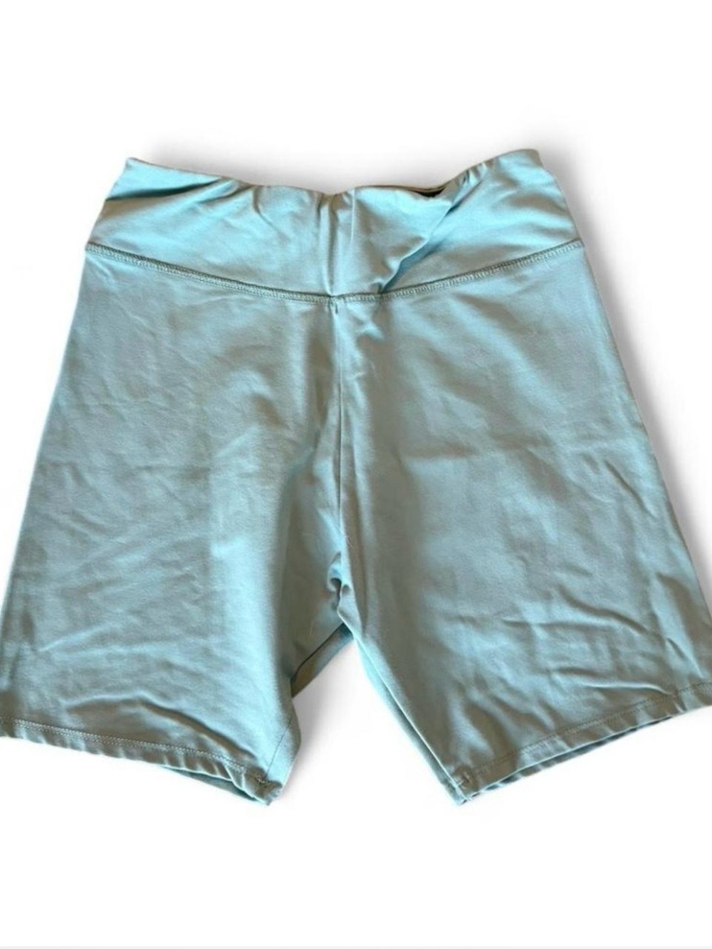 Light Aqua Women's High-Waist Active Bike Shorts